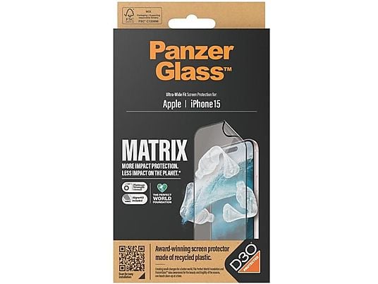 PANZERGLASS IPH15 MATRIX AB PET FILM - vetro protettivo (Adatto per modello: Apple Universal)