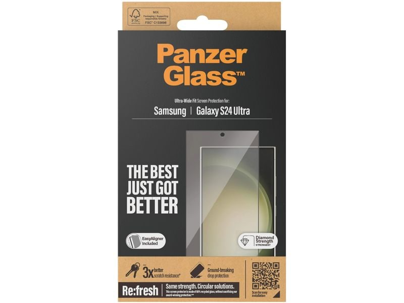 PANZERGLASS SGS24U ULTRA WIDE FIT AB FILM - Displayschutzglas (Passend für Modell: Samsung Universal)