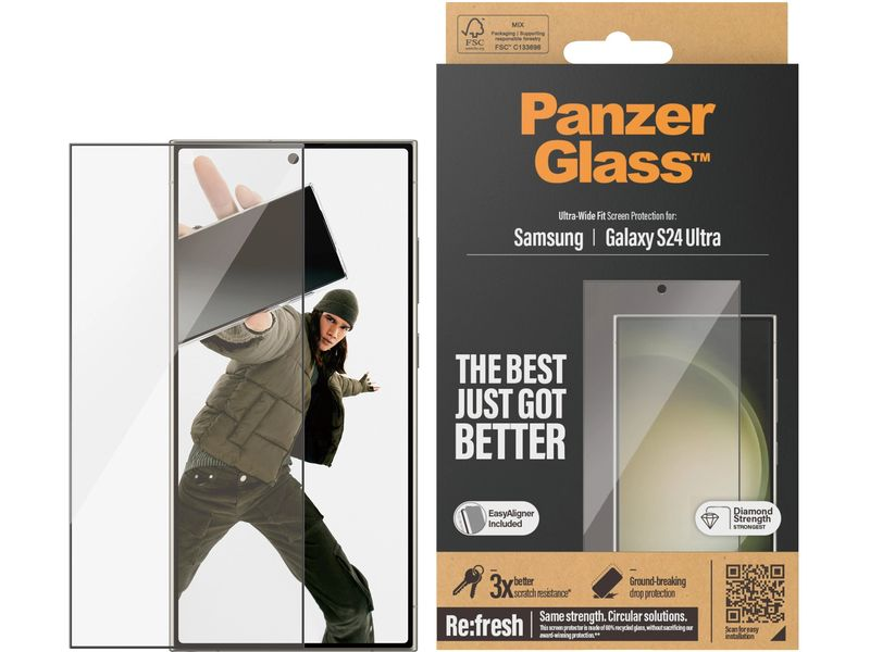 PANZERGLASS SGS24U ULTRA WIDE FIT AB FILM - Displayschutzglas (Passend für Modell: Samsung Universal)