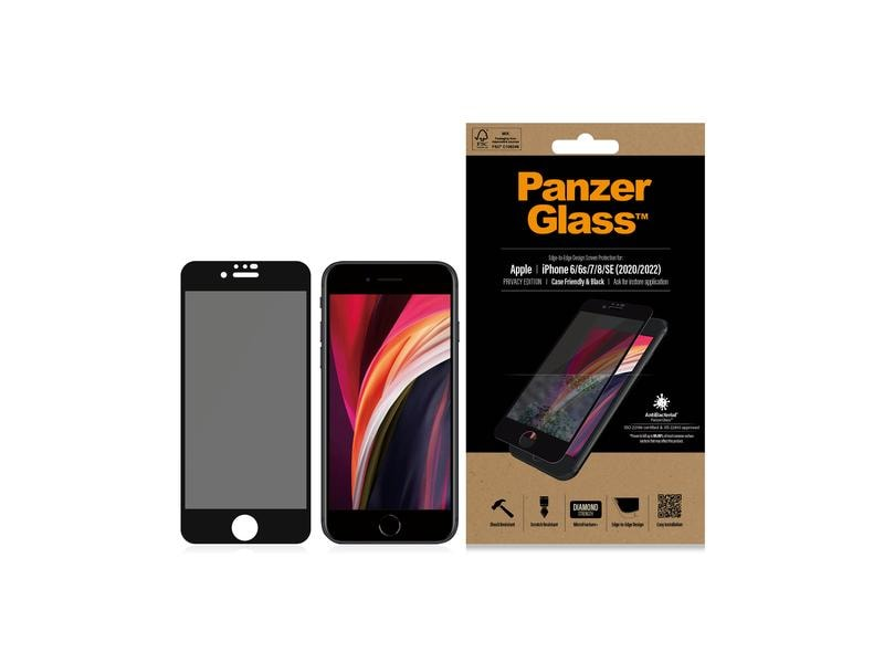 PANZERGLASS IPH6-8/SE CASE FRIENDLY PRIVACY FILM - Bildschirmschutz - Glas - mit Sichtschutzfilter (Passend für Modell: Kameras Apple - iPhone 6, Apple - iPhone 6s, Apple - iPhone 7, Apple - iPhone 8, Apple - iPhone SE 2020, Apple - iPhone SE 2022)