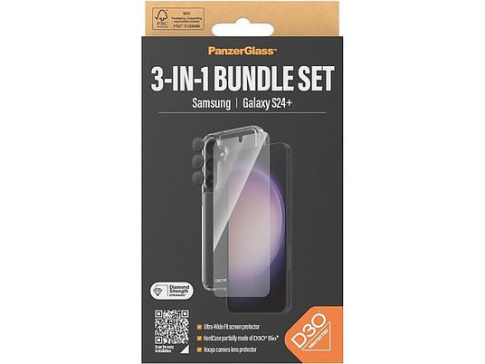 PANZERGLASS SGS24+ 3IN1 BUNDLE SET - Pellicola protettiva per smartphone (Adatto per modello: Samsung Samsung - Galaxy S24 Plus)