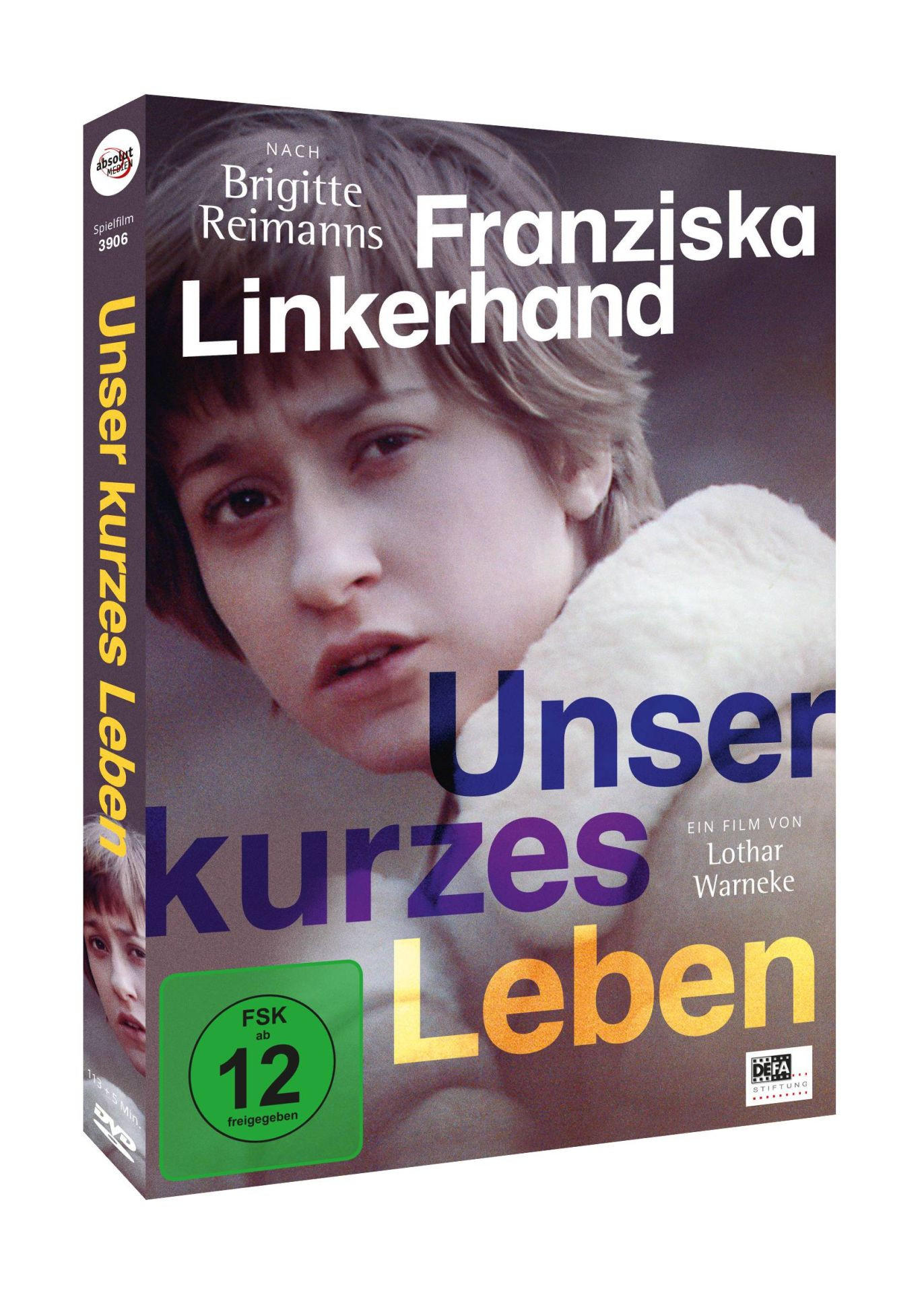 DVD-Hülle mit dem Titel 'Unser kurzes Leben'. Auf dem Cover ist ein Porträt einer Frau.
