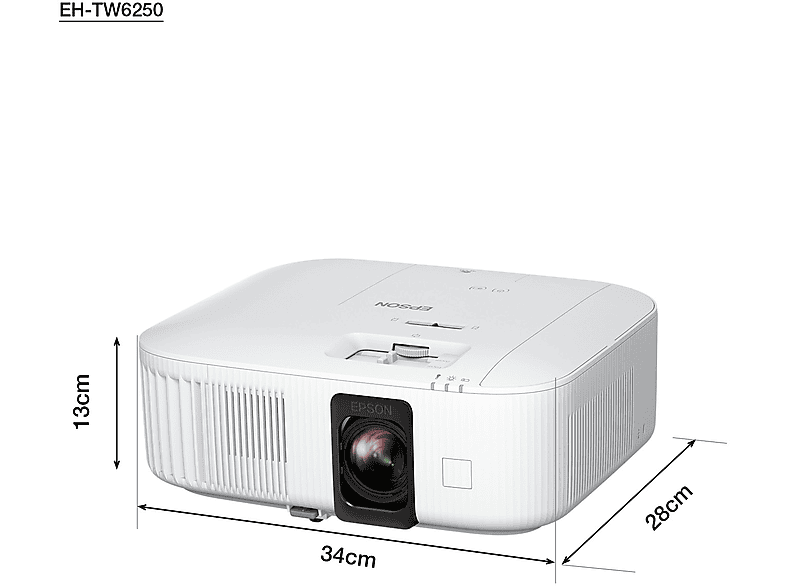 EPSON EH-TW6250 2800 ANSI Lumens 3LCD 4K Projeksiyon Cihazı Beyaz_3