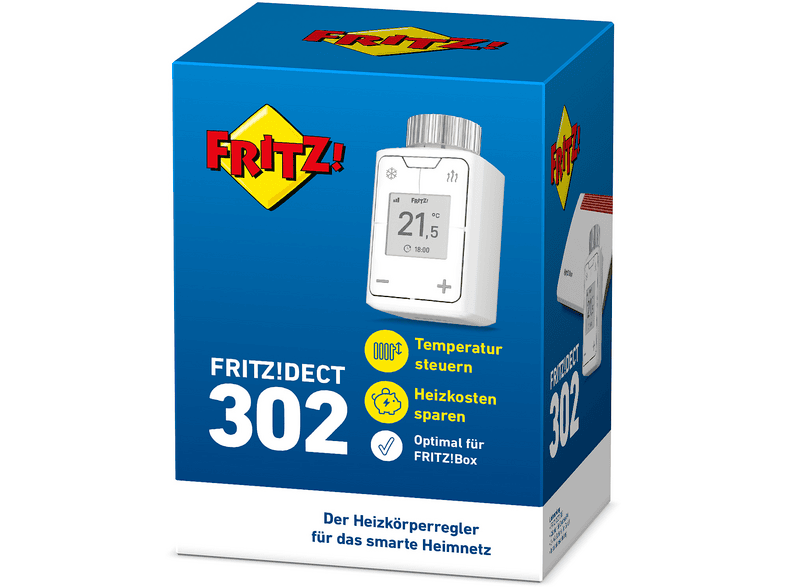 AVM FRITZ!DECT 302 Funk-Heizkörperthermostat Weiß; Heizkörperregler — Foto 3 von 4