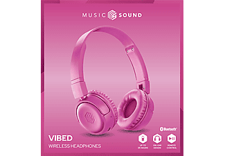 CELLULARLINE Music Sound Vibe Bluetooth Kulak Üstü Kulaklık Kırık Pembe_3