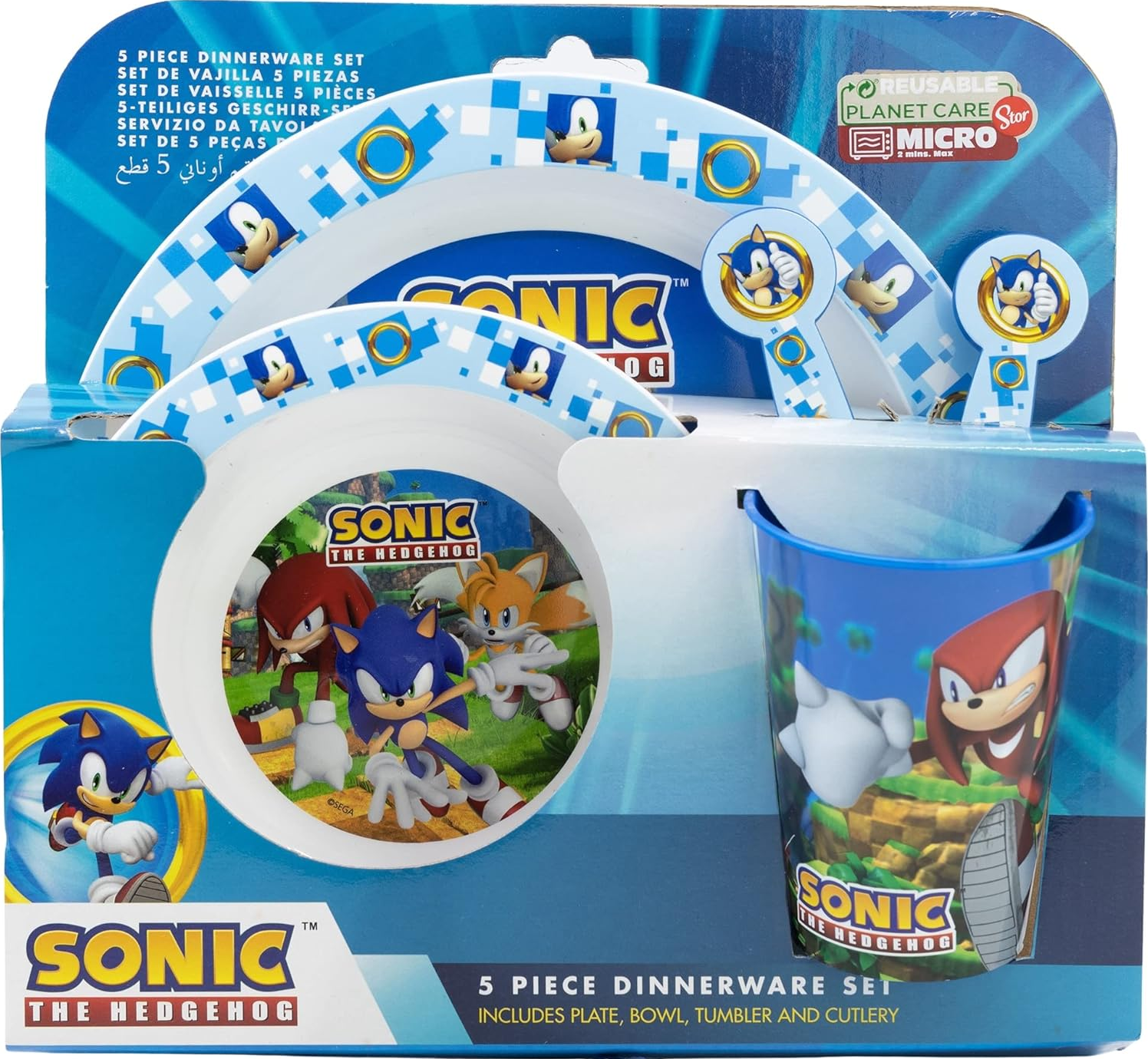 STOR Sonic the Hedgehog (5-teilig) - Geschirr-Set (Mehrfarbig)