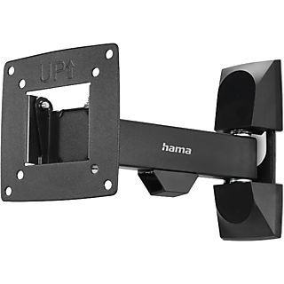 Soporte TV - Hama 00220820, De 10" a 26", Giratorio e inclinable, VESA Hasta 100x100, Máx 15 kg, Negro