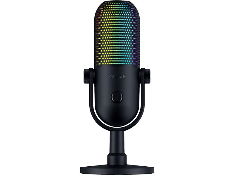 Razer Seiren V3 Chroma, USB, Iluminación reactiva para juegos y streaming con tecnología Chroma RGB, Negro