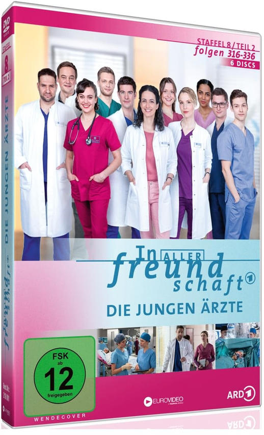 DVD-Hülle mit Personen in weißen Kitteln und OP-Kleidung. Text auf Deutsch.