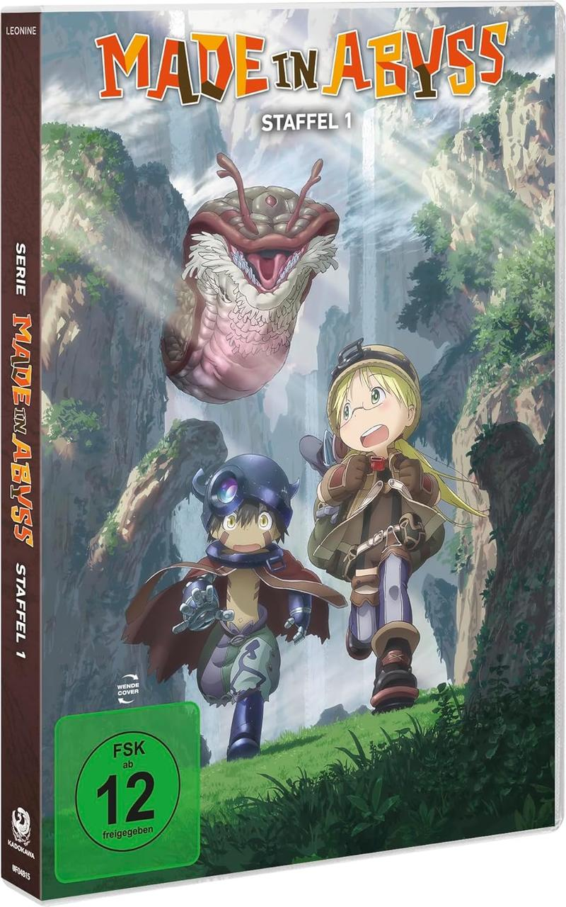 Made in Abyss Anime DVD Box-Set. Enthält Anime-Charaktere auf dem Cover und dem Rücken.