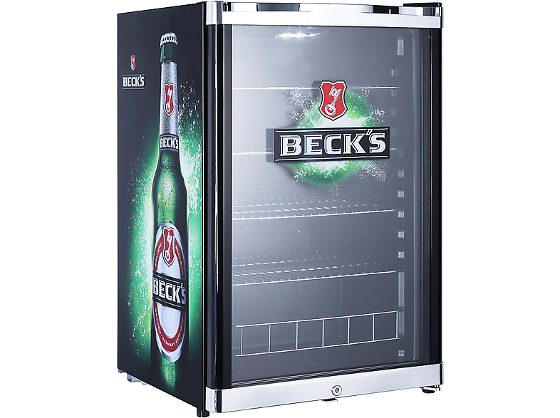 CUBES HC 241 E BECK'S Getränkekühlschrank (115 l, E, 845 mm hoch, Schwarz / Grün)