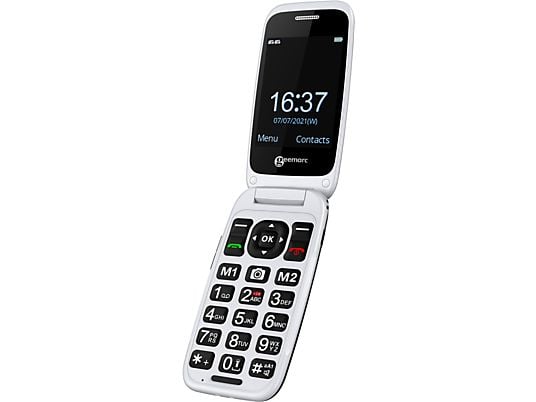 GEEMARC CL8700 - Téléphone à clapet (noir/blanc)