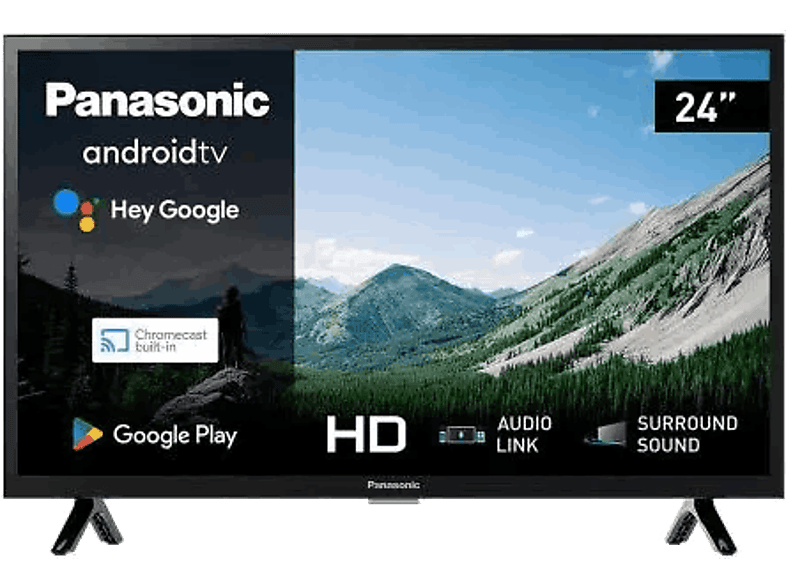 REACONDICIONADO Seminuevo Muy bueno TV LED 24" - Panasonic TX-24MSW504, HD, HD Colour Engine, Android TV, Asistente de Google, Negro
