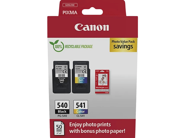 Canon Multipack Pg-540 / Cl-541 Photo Value Pack (5225b013)