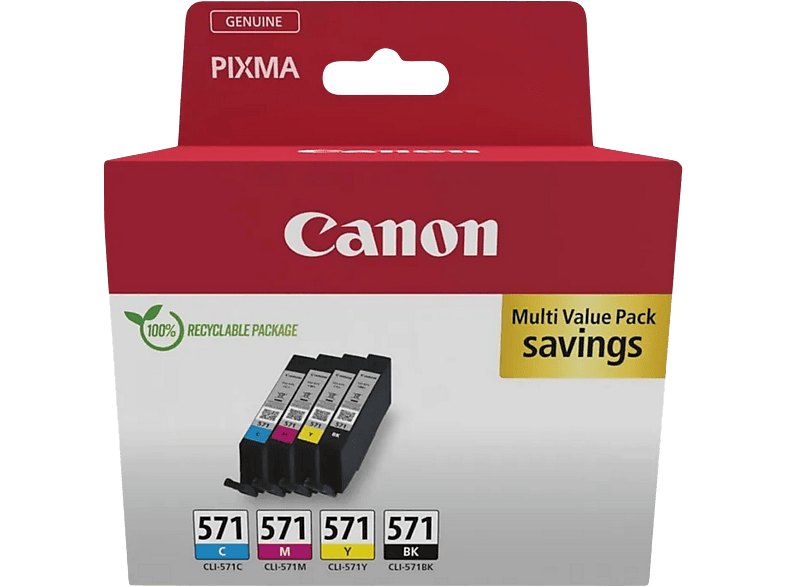 Canon Multipack Cli-571 Noir-cyan-magenta-jaune (0386c009)