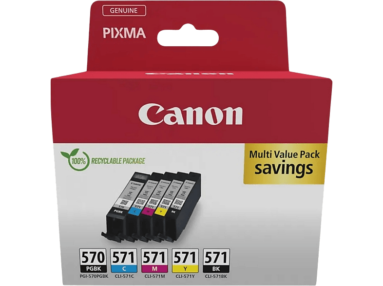 Canon Multipack Pgi-570 / Cli-571 Zwart-cyaan-magenta-geel (0372c006)