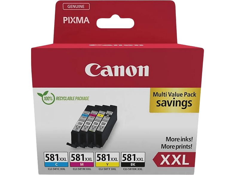 Canon Multipack Cli-581xxl Zwart-cyaan-magenta-geel (1998c007)