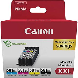 CANON Multipack CLI-581XXL Zwart-Cyaan-Magenta-Geel (1998C007)