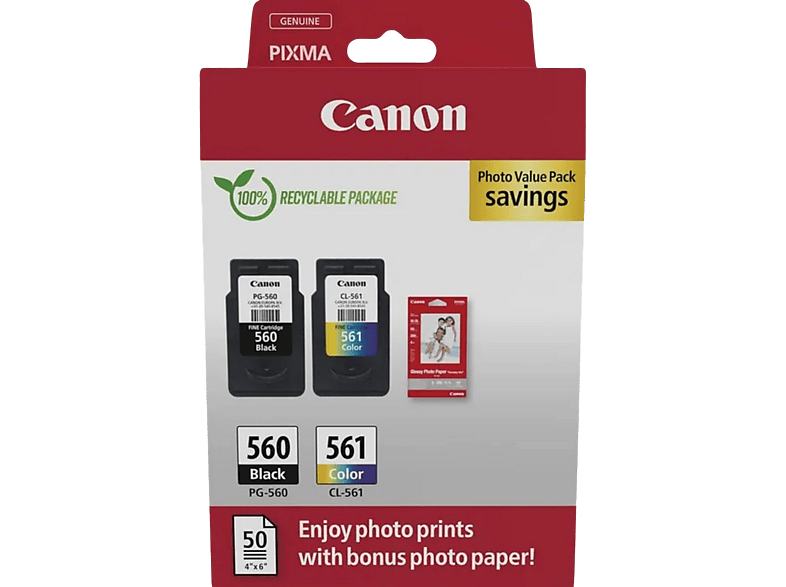 Canon Pg-560/cl-561 Photo Value Pack (3713c008)