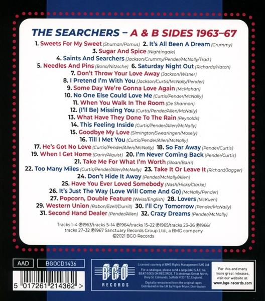 Albumcover mit weißem Hintergrund und Text. Listet Songtitel und Credits auf.
