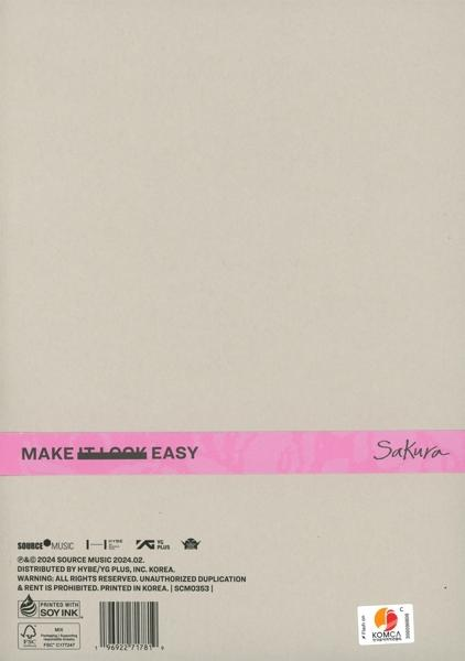 Ein Buchcover mit dem Titel "MAKE IT LOOK EASY" und dem Künstlernamen "Sakura" auf hellbraunem Hintergrund.