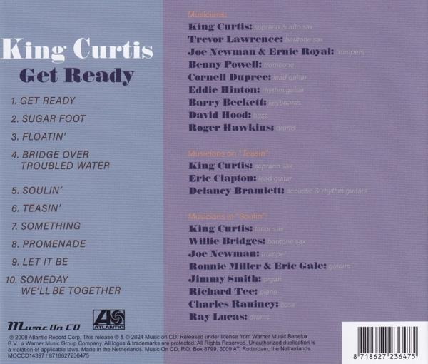 Rückseite einer King Curtis CD mit Albumtitel, Titelliste und Musikerkredit.
