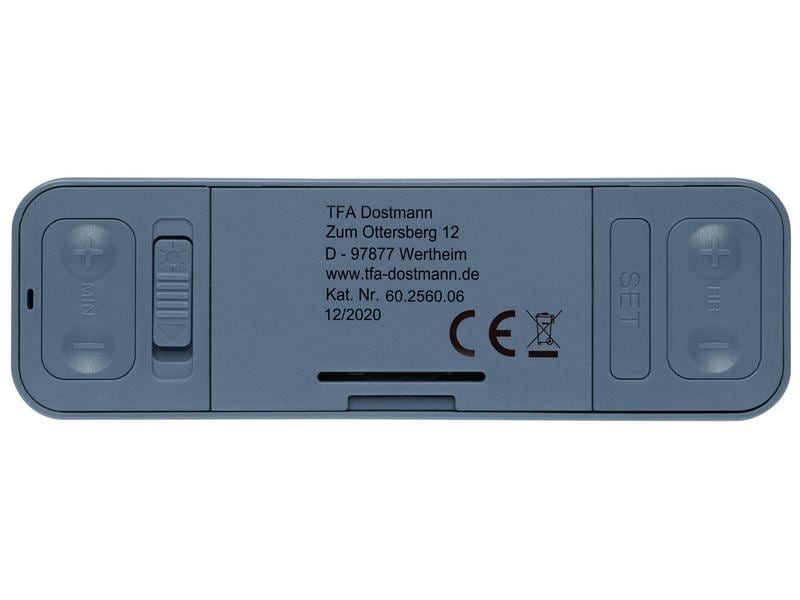 TFA DOSTMANN 60.2560.06 - Sveglia radiocontrollata (Blu)