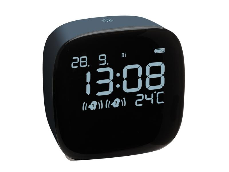 TFA Dostmann Sveglia Digitale Con Radio DCF77, Display LCD, Temperatura Ambiente, Funzione Snooze E Blocco Tasti, Batterie Incluse - 3