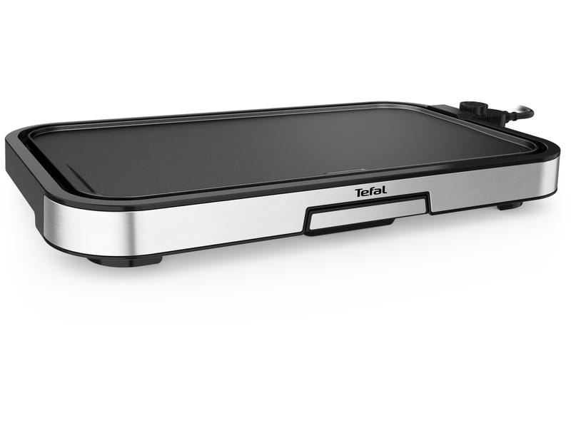 Tefal Kontaktgrill mit silbernem und schwarzem Gehäuse und abnehmbarem Kabel.