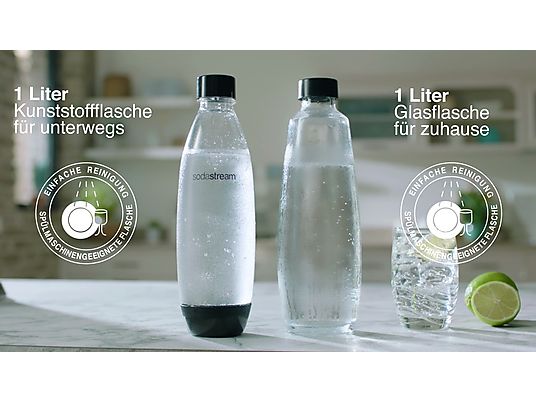 SODASTREAM SodaStream Duo - Machine à eau gazeuse avec 3 bouteilles (Noir)