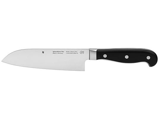WMF 18.9230.6032 - Couteau de cuisine en forme de Santoku (Acier inoxydable/Noir)