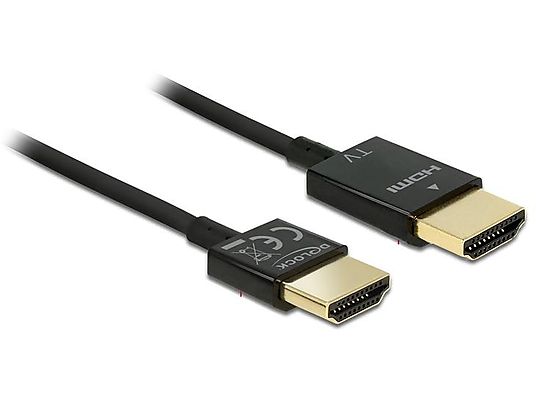 DELOCK HDMI/HDMI, 4.5 m - Cavo di collegamento (Black)
