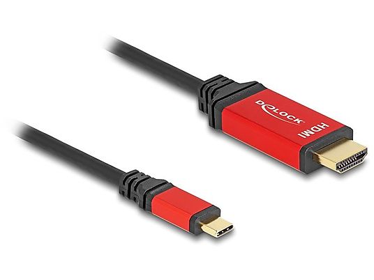 DELOCK 80097 - Câble HDMI (Rouge)