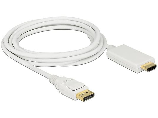 DELOCK 83819 - Câble Display Port (Blanc)