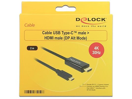 DELOCK 85259 - Câble HDMI (Noir)
