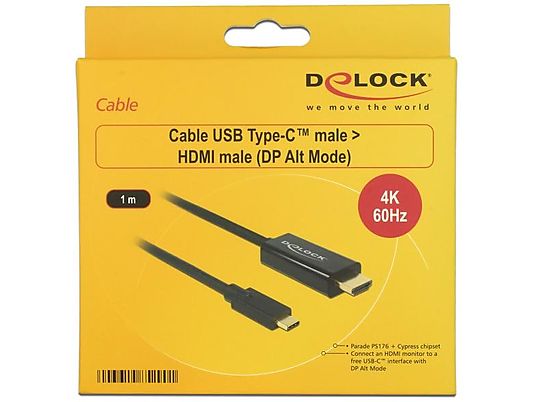 DELOCK 85290 - Câble HDMI (Noir)