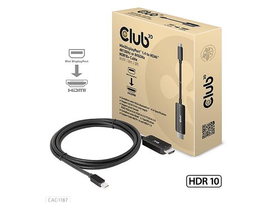 CLUB 3D CAC-1187 - câble adaptateur HDMI (Noir)