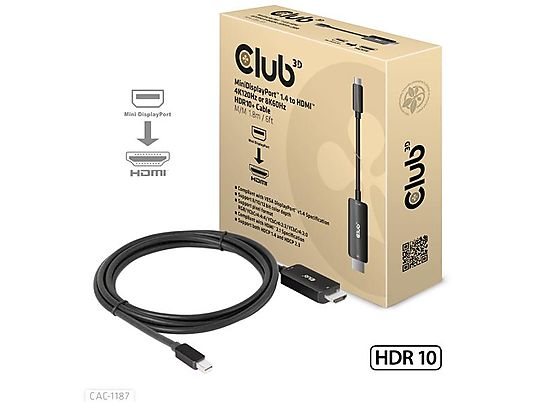 CLUB 3D CAC-1187 - HDMI-Adapterkabel (Schwarz)