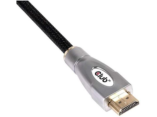 CLUB 3D HDMI 2.0 4K60Hz UHD Cable 5m/16.4ft - Verbindungskabel (schwarz, Stecker silbern)