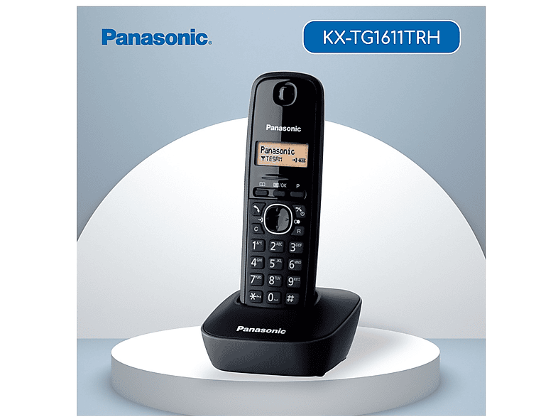 PANASONIC KX-TG 1611TRH Kablosuz Dect Telefon Siyah_2