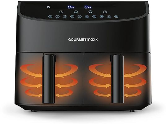 GOURMETMAXX 2x3.5L BLACK - Friggitrice ad aria calda (Black)