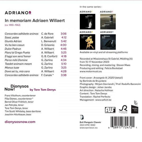 CD-Cover mit Titel, Trackliste, Künstlern und vier kleinen Albumcovern.