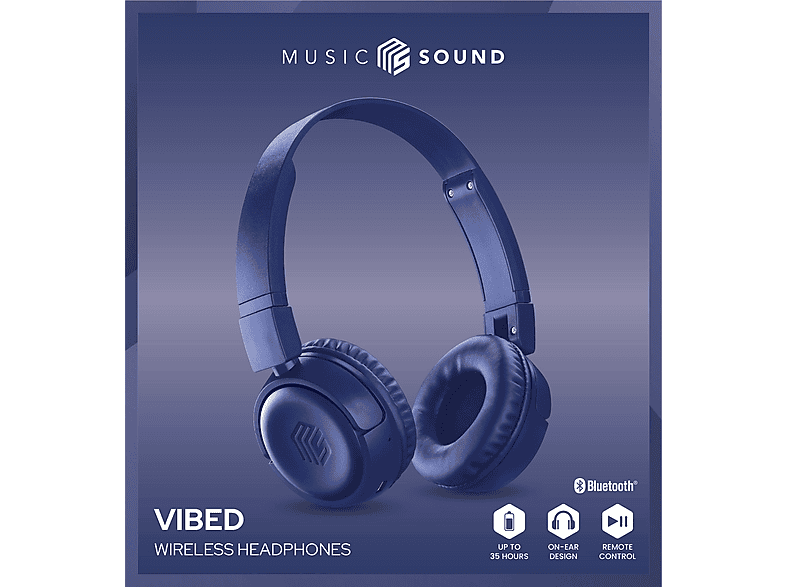 CELLULARLINE Music Sound Vibe Bluetooth Kulak Üstü Kulaklık Mavi_3