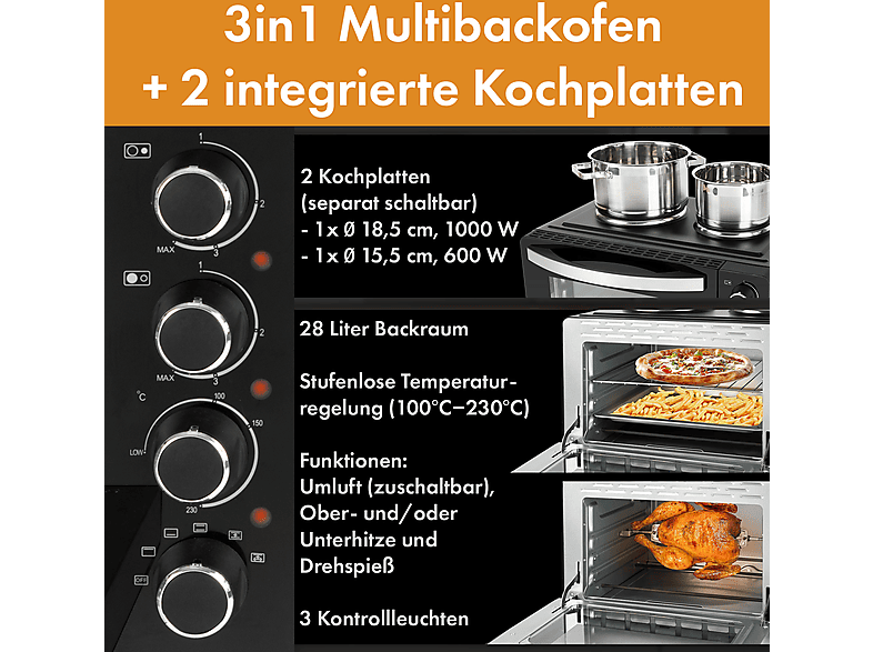 Clatronic KK3786 Kleinküche, Multibackofen — Foto 2 von 5