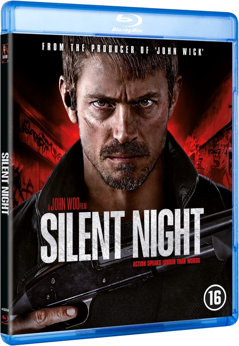 Couverture de disque Blu-ray du film 'Silent Night'.