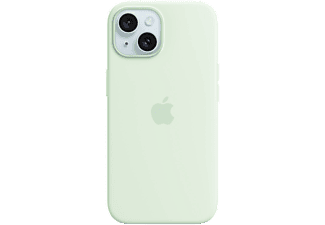 APPLE iPhone 15 MagSafe rögzítésű szilikon tok, világos menta (MWNC3ZM/A)