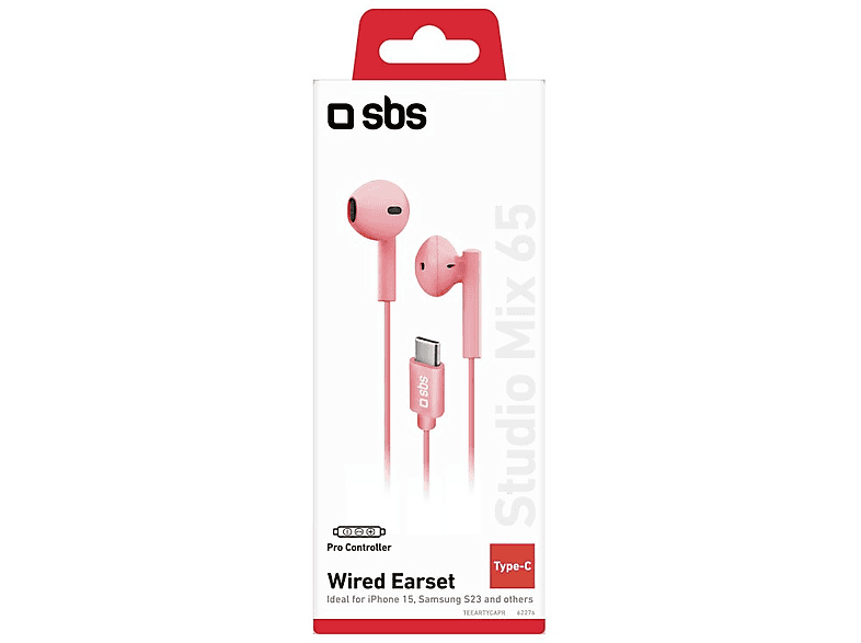 Słuchawki przewodowe SBS Studio Mix 65 USB-C Czerwony – zdjęcie 3