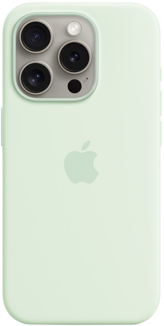 Menta zöld telefontok Apple logóval és több kamerával.