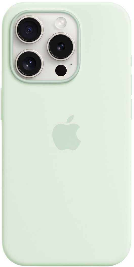 Zöld iPhone tok kamerával, Apple logóval.