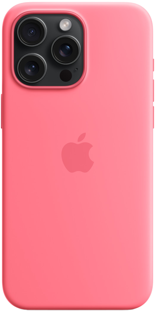 Rózsaszín telefontok Apple logóval és kamerákkal.